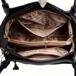 Black Lychee Pattern Women's Handbag, Dual-Use Tote and Crossbody Bag for Mom with Large Capacity & Multiple Compartments - Vintage Textured Shoulder Purse Suitable for Office Workplace Daily Shopping Casually Outing Moms with s Light Business Occasions