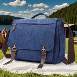 [Durable Crossbody Bag] Durable Large Capacity Canvas Crossbody Bag | Men's Casual Style with Multiple Pockets, Adjustable Strap, and Laptop Compartment for Daily Commuting & Outdoor Adventures