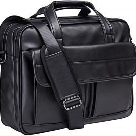 Men'S Stylish Large Capacity Briefcase - Durable, Multiple Compartments for Laptop & Phone, Versatile Shoulder or Handbag Design, Office Essentials Bag|Stylish Office Bag|Durable Handle, Briefcase