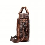 [Cowhide Leather | Briefcase] 14inch Cowhide Leather Men's Briefcase | Business HandBag Laptop Computer Bag Crossbody Bag | Men's Shoulder Bag Husband Gift