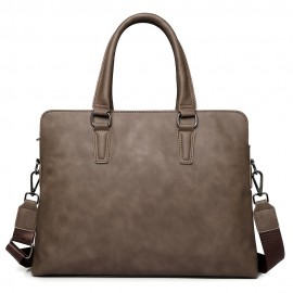 Men's handbag briefcase Men's bag tote bag file folder detachable shoulder strap daily commuting hand-held bag without print adjustable belt simple and stylish three colors available