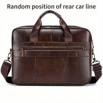 Leather Crossbody Bag, Men's Briefcase, Portable Shoulder Bag, Top Layer Leather File Bag, Large Leather Tote Bag, Leather Computer Bag, Suitable for Valentine's Day, Teacher's Day, Back to School, Graduation and Christmas Gifts