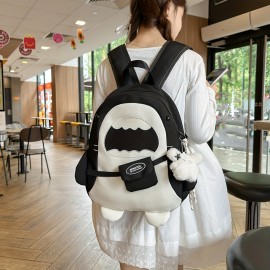 Women's Cute Backpack - Lightweight Mini Daypack with Adjustable Strap & Zipper Closure, Compact Everyday Bag for School, Travel, Work - Durable Nylon Backpack in Black/, Hand Washable, Mini Backpack, Casual Outings, Trendy Accessory, Easy Maintenance, Versatile Carryall, Daily Commute, Minimalist Design, Sturdy Construction, Student Essentials