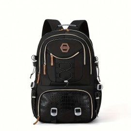 Women'S Large Capacity Backpack - Heavy-Duty Travel Backpack with Adjustable Padded Straps, Golden-Tone Hardware & Zipper Closure